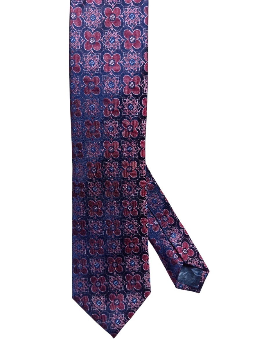 Corbata regular de seda estampado floral para hombre Corbata regular de seda estampado floral para hombre