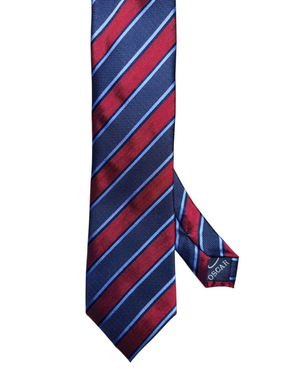 Corbata regular de seda estampado a rayas para hombre Corbata regular de seda estampado a rayas para hombre