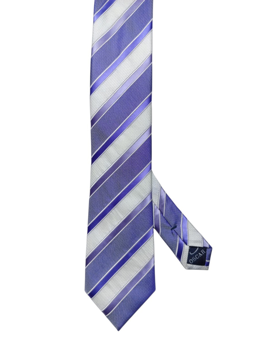 Corbata regular de seda estampada a rayas para hombre Corbata regular de seda estampada a rayas para hombre