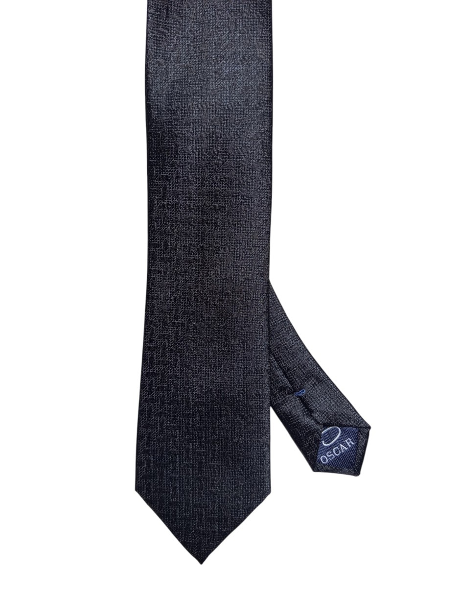 Corbata regular de seda estampado gráfico para hombre