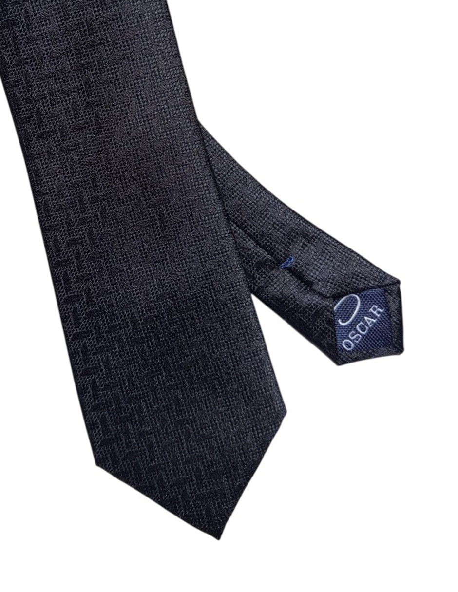 Corbata regular de seda estampado gráfico para hombre 2