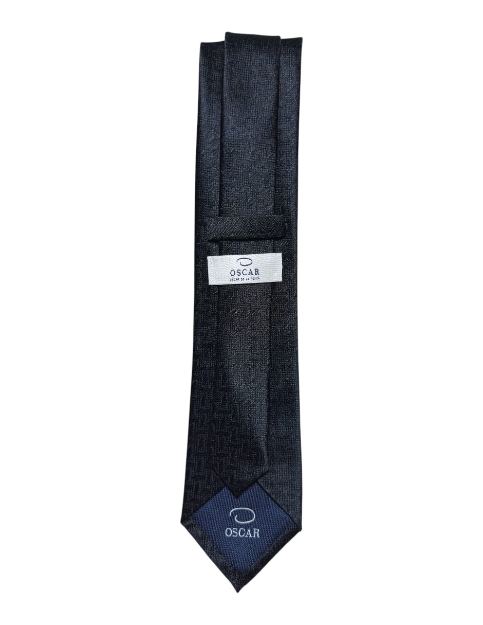 Corbata regular de seda estampado gráfico para hombre 3
