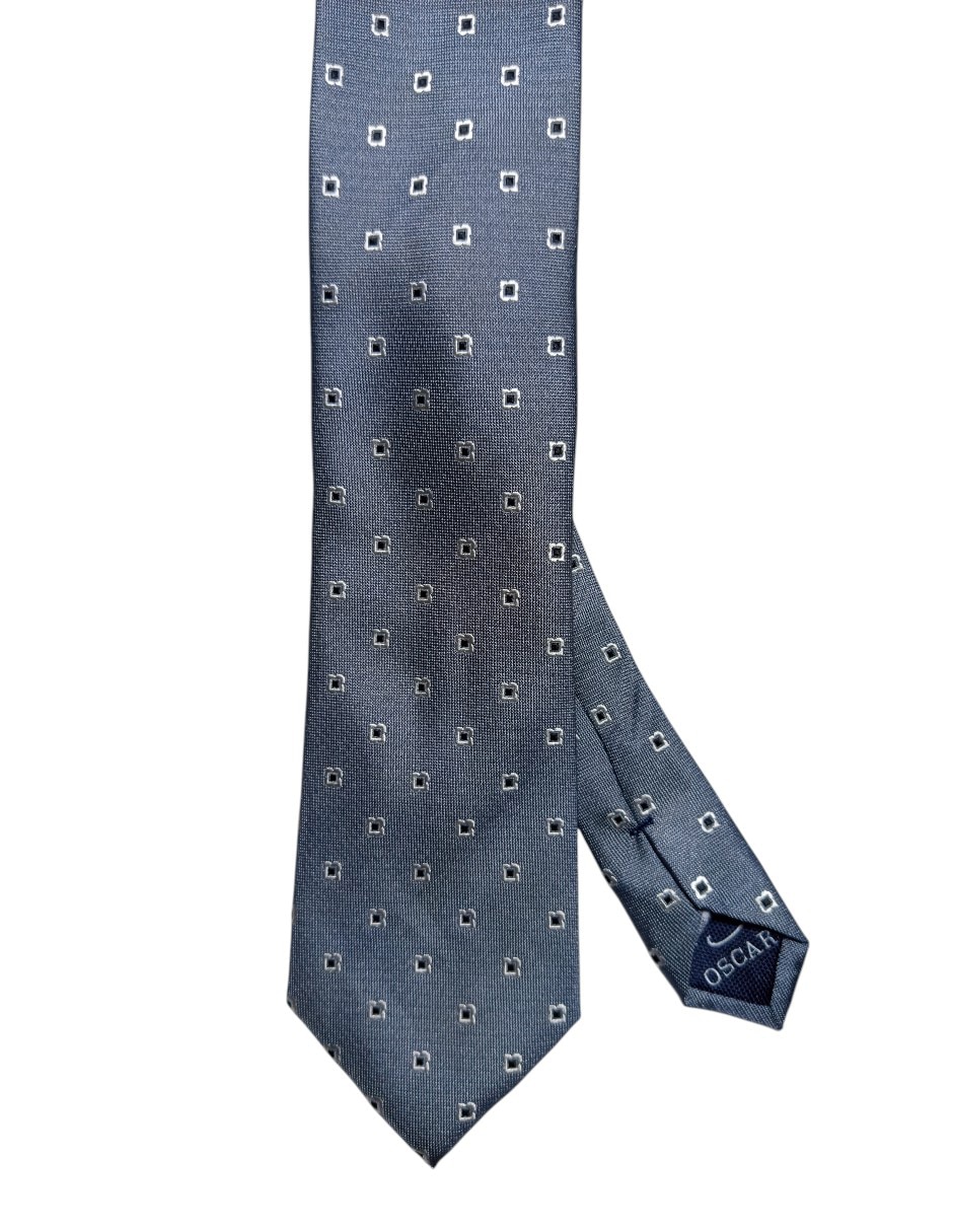Corbata regular estampado microprint para hombre