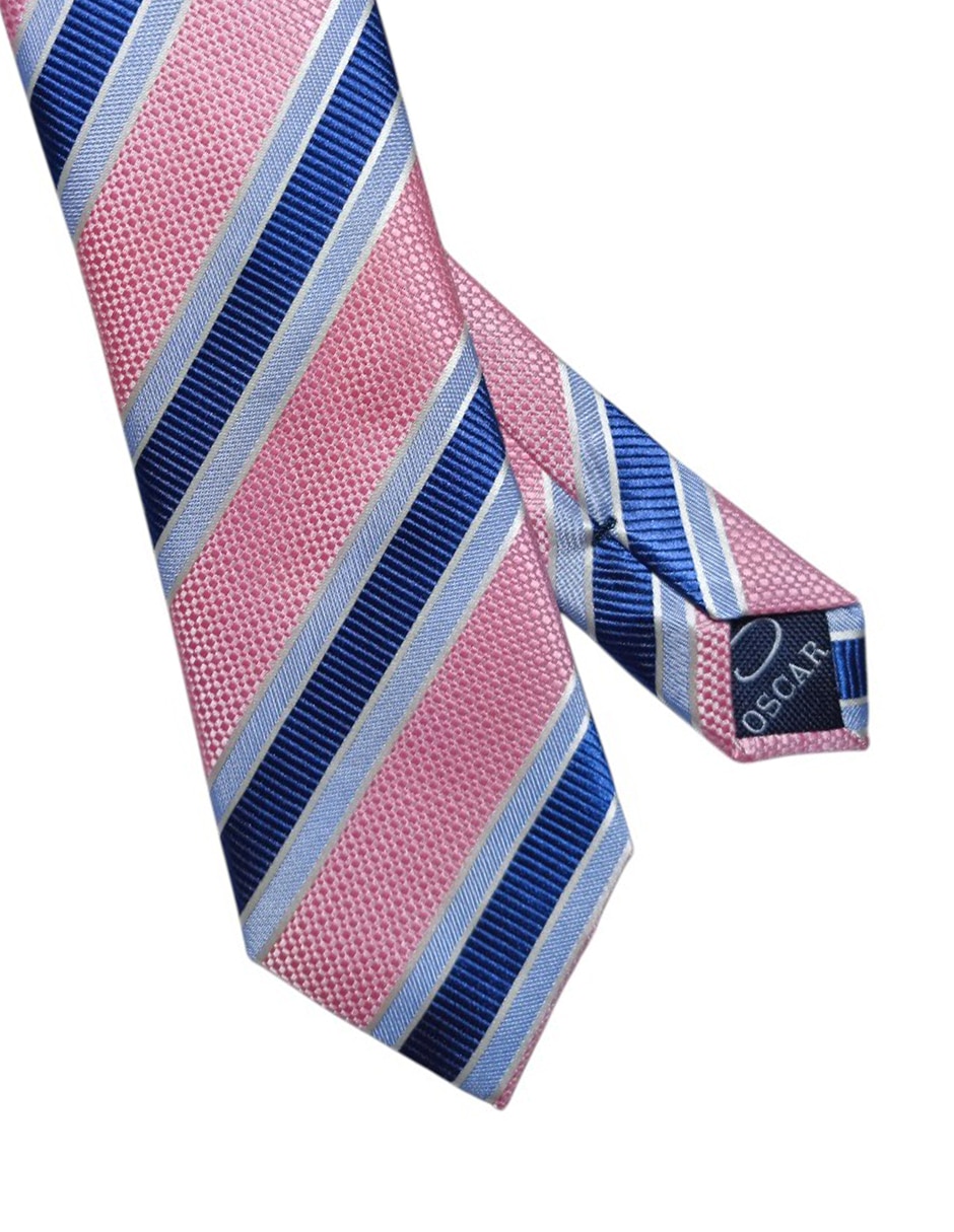 Corbata regular de seda estampada a rayas para hombre 2