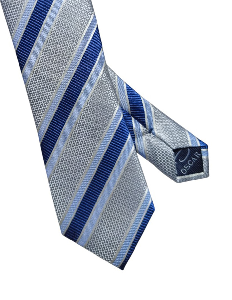 CORBATA O DE LA RENTA A RAYA, PLATEADOS