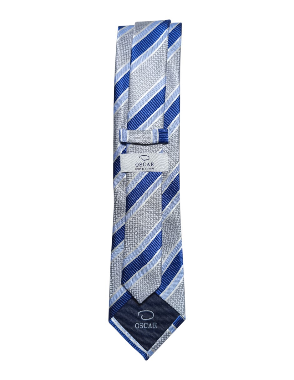 CORBATA O DE LA RENTA A RAYA, PLATEADOS