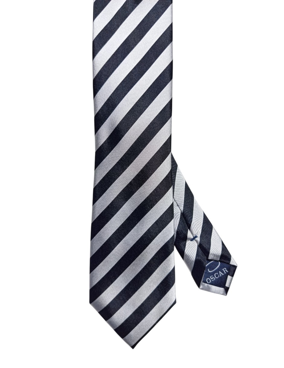 Corbata regular de seda estampada a rayas para hombre Corbata regular de seda estampada a rayas para hombre