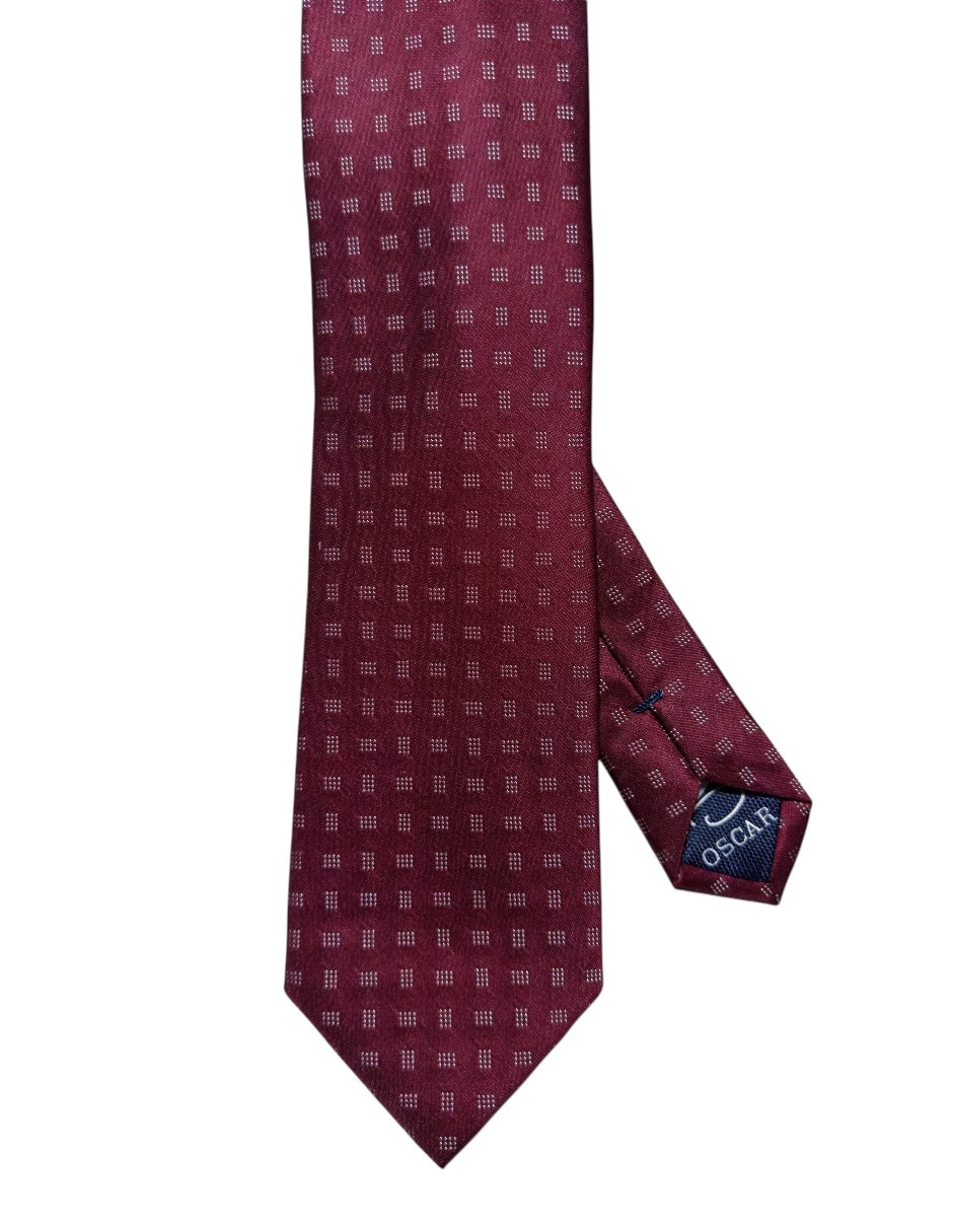 Corbata regular de seda estampada para hombre