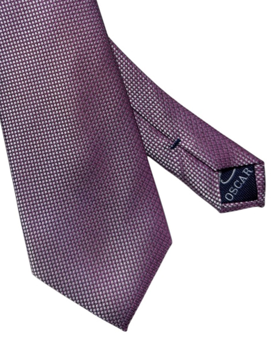 Corbata regular de seda estampado gráfico para hombre 2