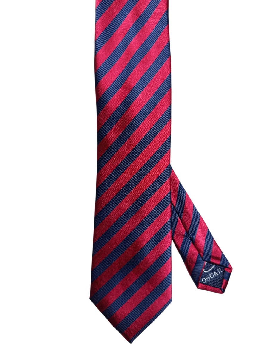 CORBATA O DE LA RENTA A RAYAS RE, ROJOS