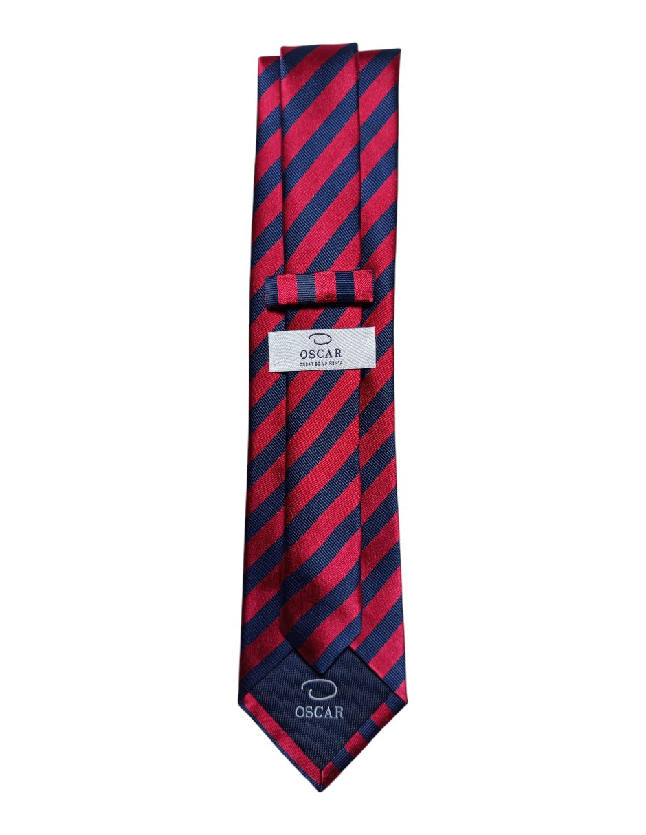 Corbata regular de seda estampada a rayas para hombre 3
