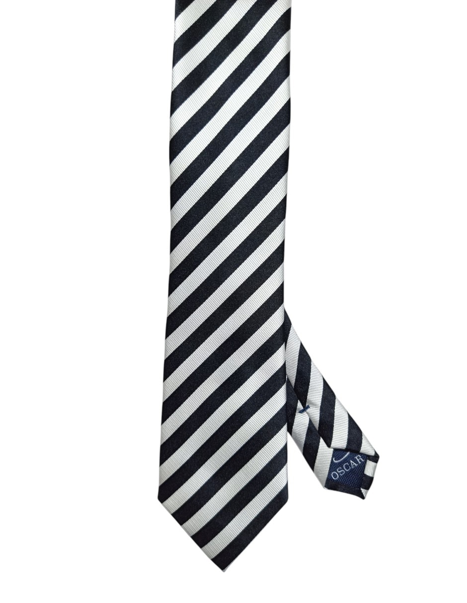 Corbata regular de seda estampada a rayas para hombre Corbata regular de seda estampada a rayas para hombre