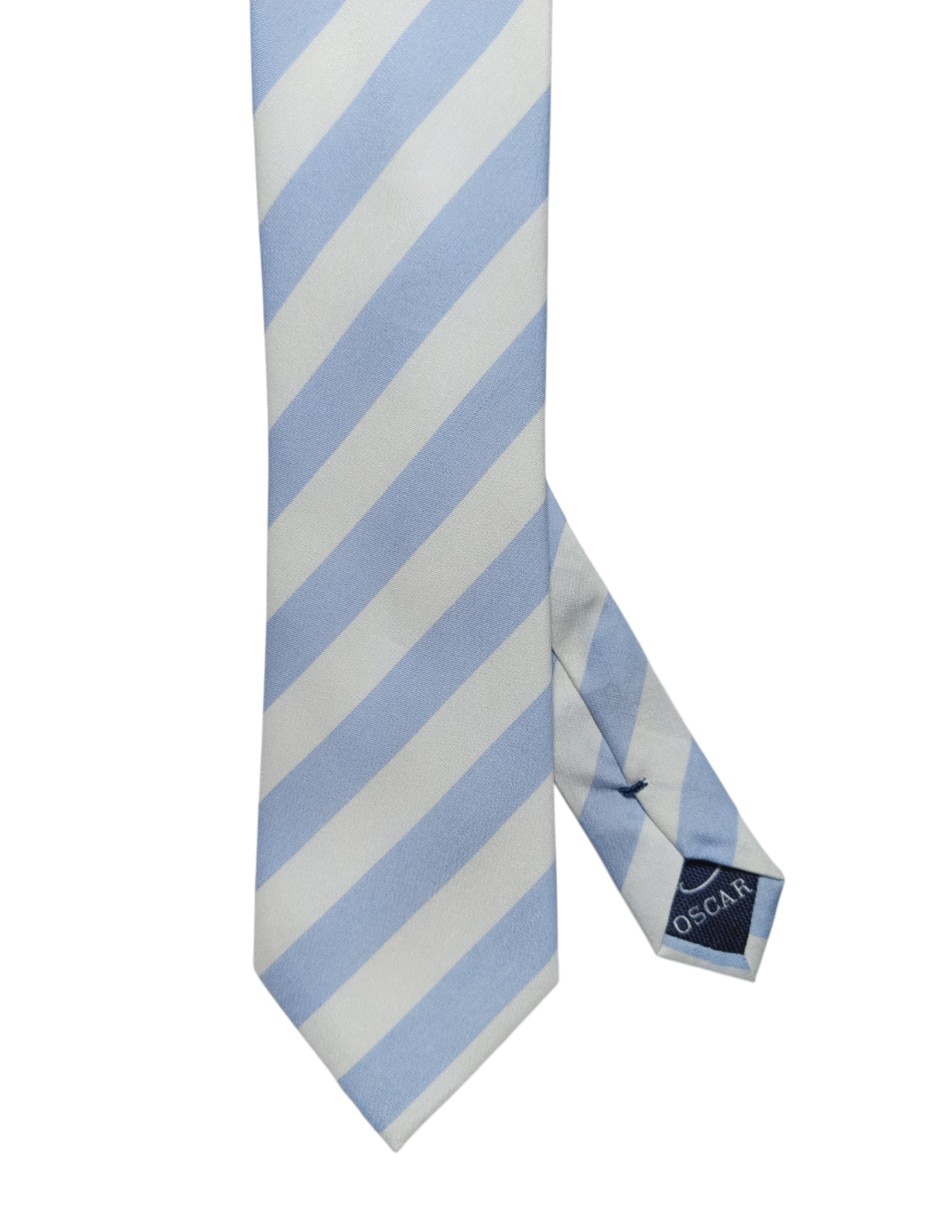 Corbata regular de seda estampado a rayas para hombre