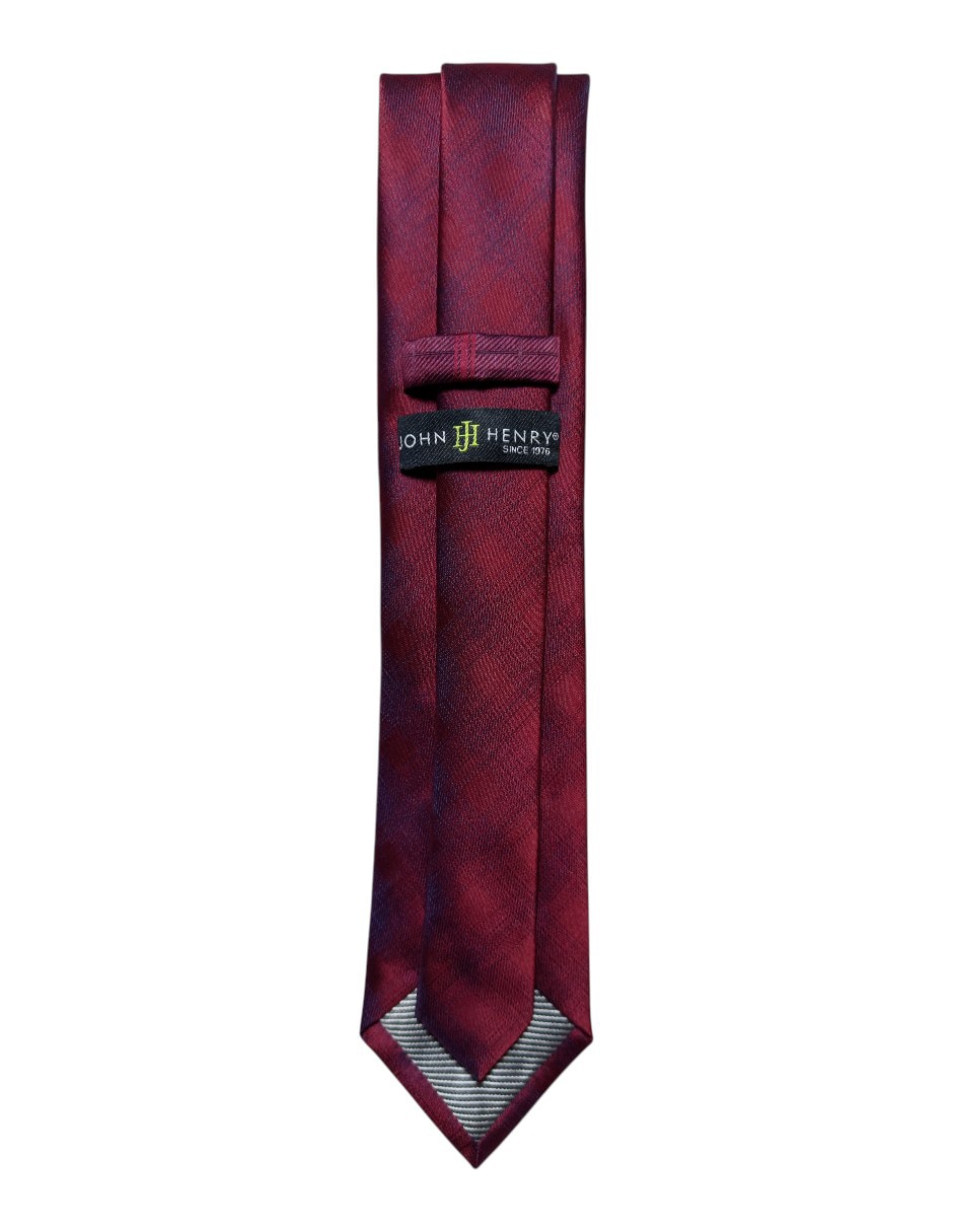 Corbata regular de seda estampado a cuadros para hombre 3