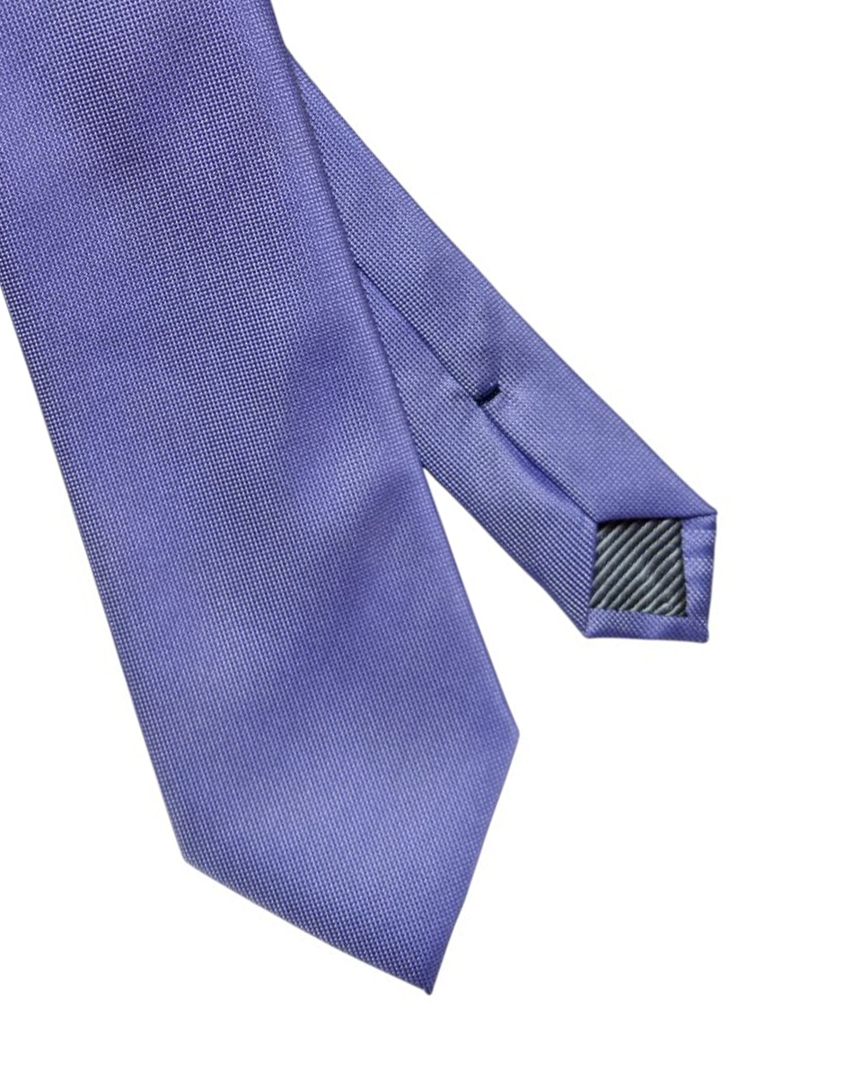 Corbata regular de seda estampado liso para hombre 2