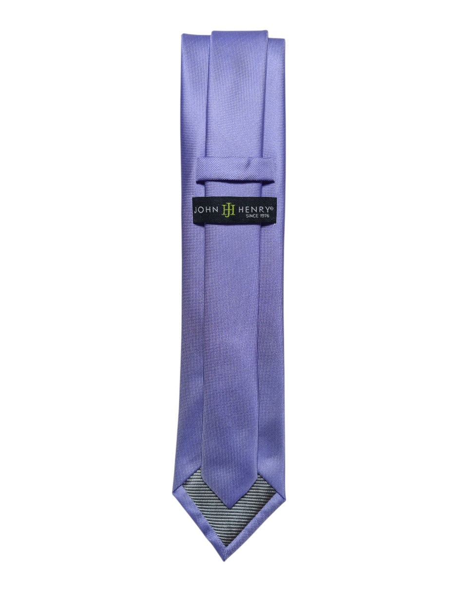 Corbata regular de seda estampado liso para hombre 3
