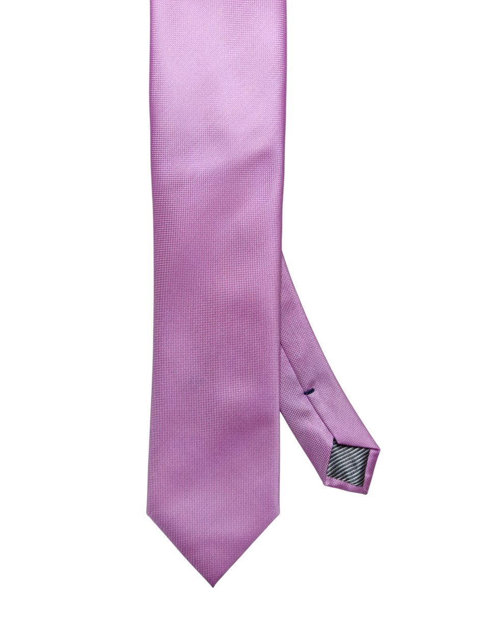 Corbata regular de seda estampado liso para hombre