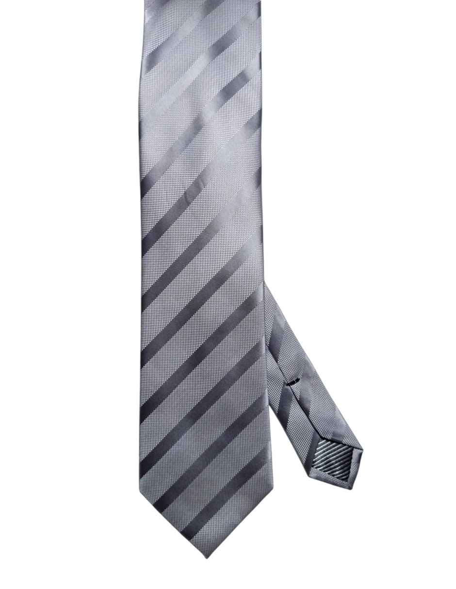 Corbata regular de seda estampado a rayas para hombre
