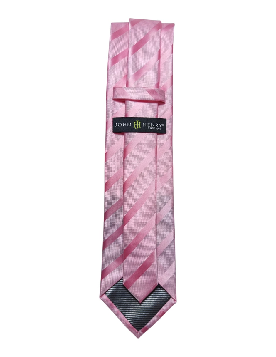 Corbata regular de seda estampado a rayas para hombre 2