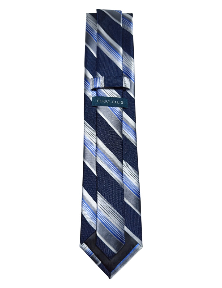Corbata regular de seda estampado a rayas para hombre 3