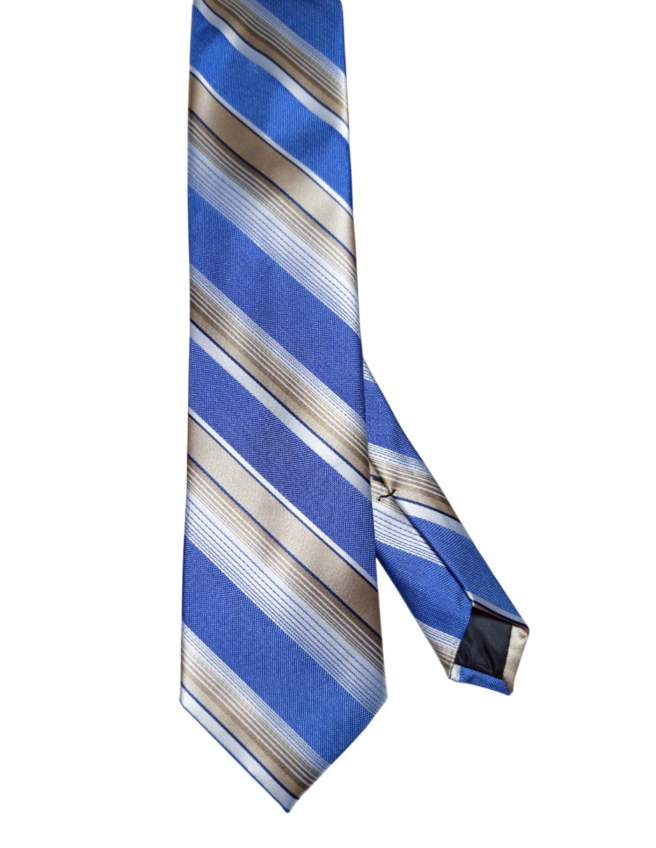 Corbata regular de seda estampado a rayas para hombre Corbata regular de seda estampado a rayas para hombre
