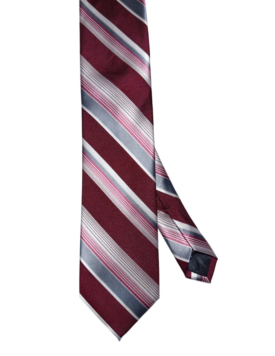 Corbata regular de seda estampado a rayas para hombre Corbata regular de seda estampado a rayas para hombre