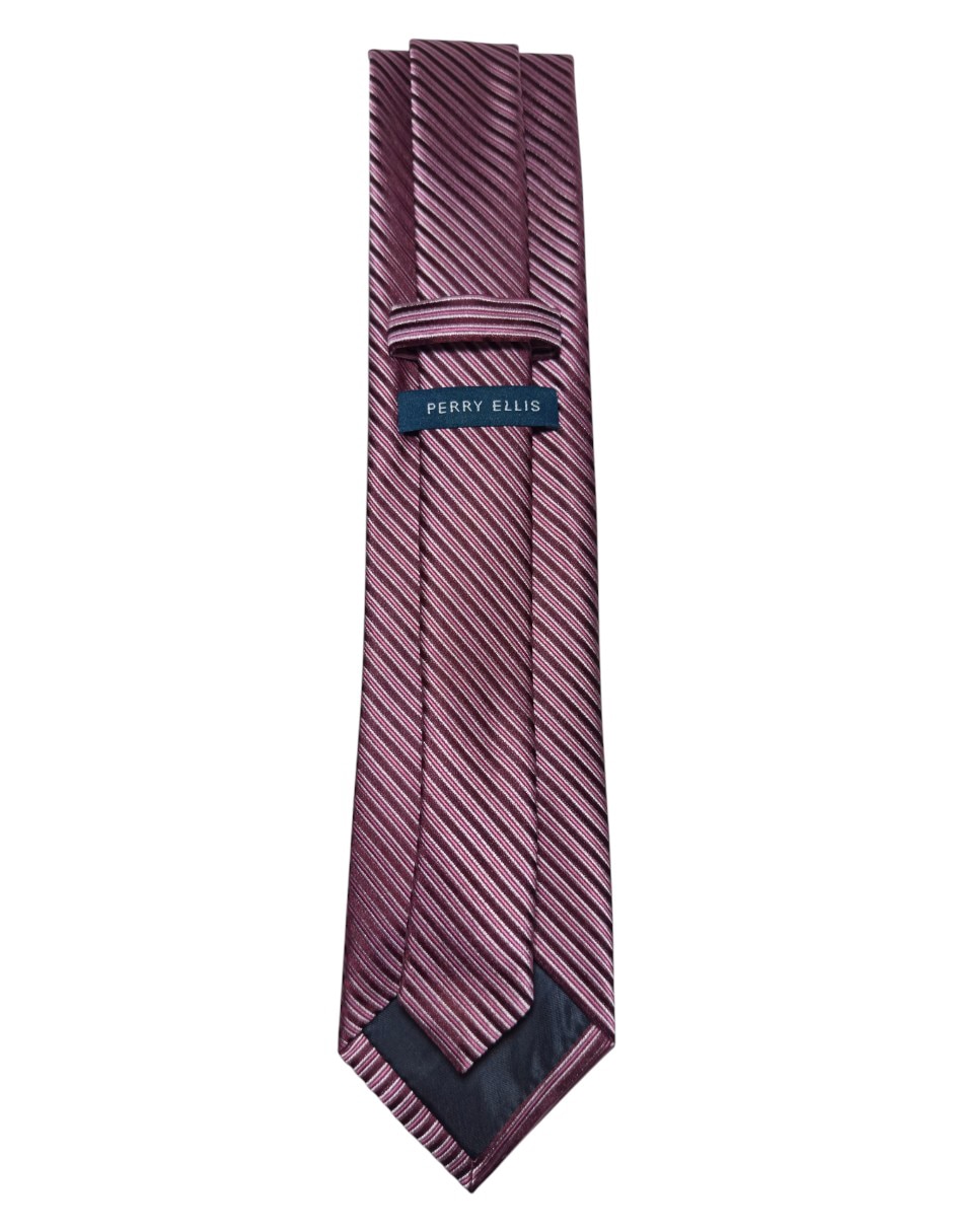 Corbata regular de seda estampado a rayas para hombre 5
