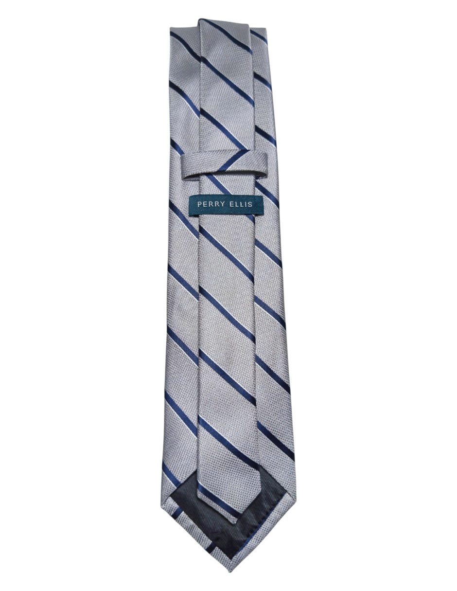 Corbata regular de seda estampado a rayas para hombre 5