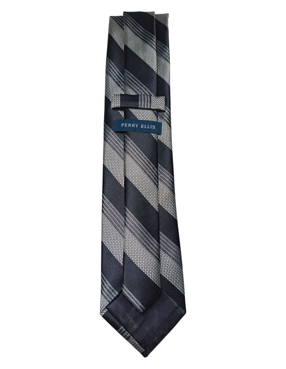 Corbata regular de seda estampado a rayas para hombre 5