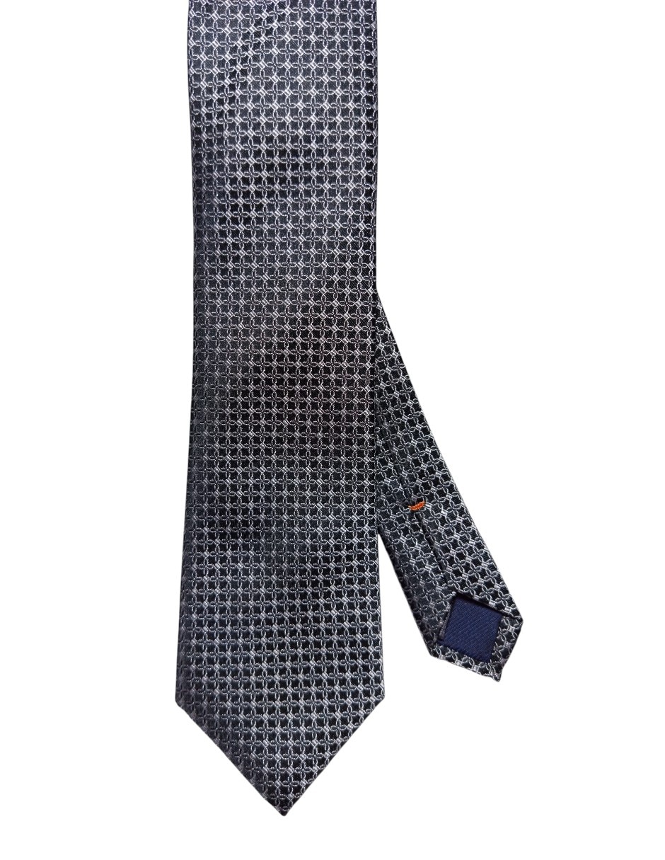 Corbata regular de seda estampada para hombre