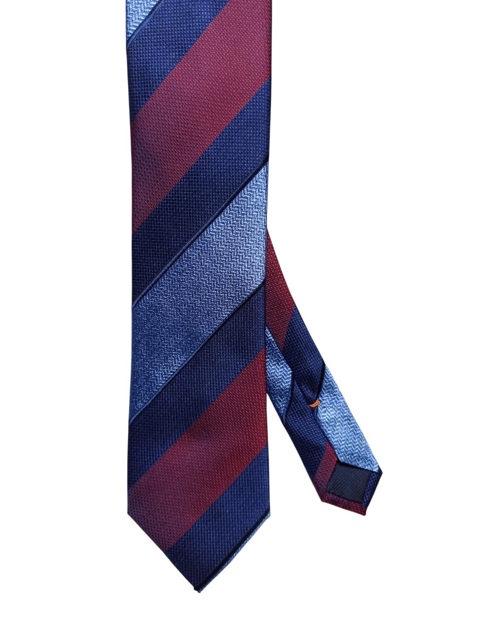 CORBATA JBE A RAYAS REGULAR SEDA, VINO