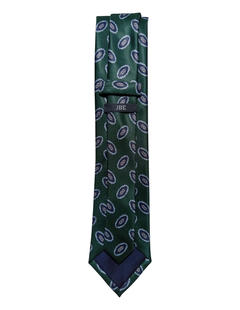 Corbata regular de seda estampado floral para hombre 3