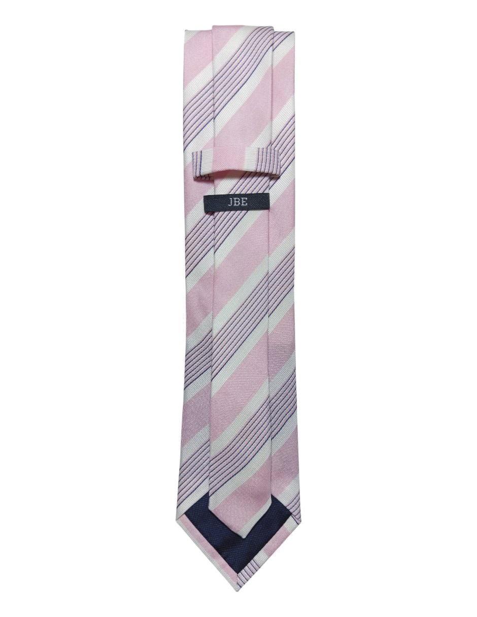 CORBATA JBE A RAYAS REGULA, ROSA CLARO