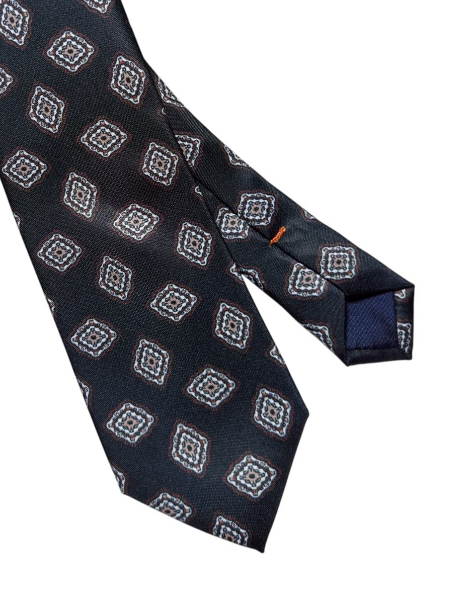 CORBATA JBE FLORAL REGULAR SEDA, NEGRO