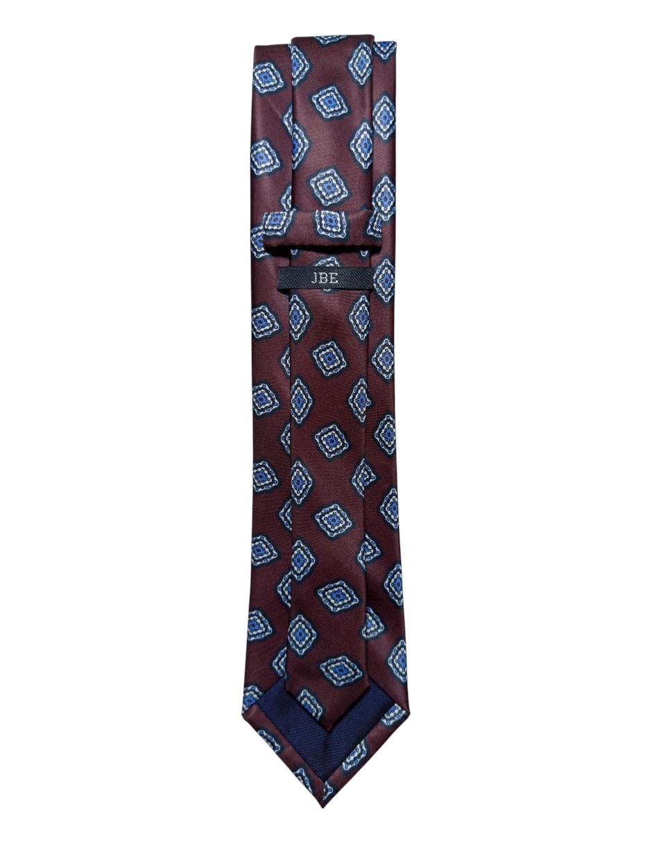 Corbata regular de seda estampado floral para hombre 3