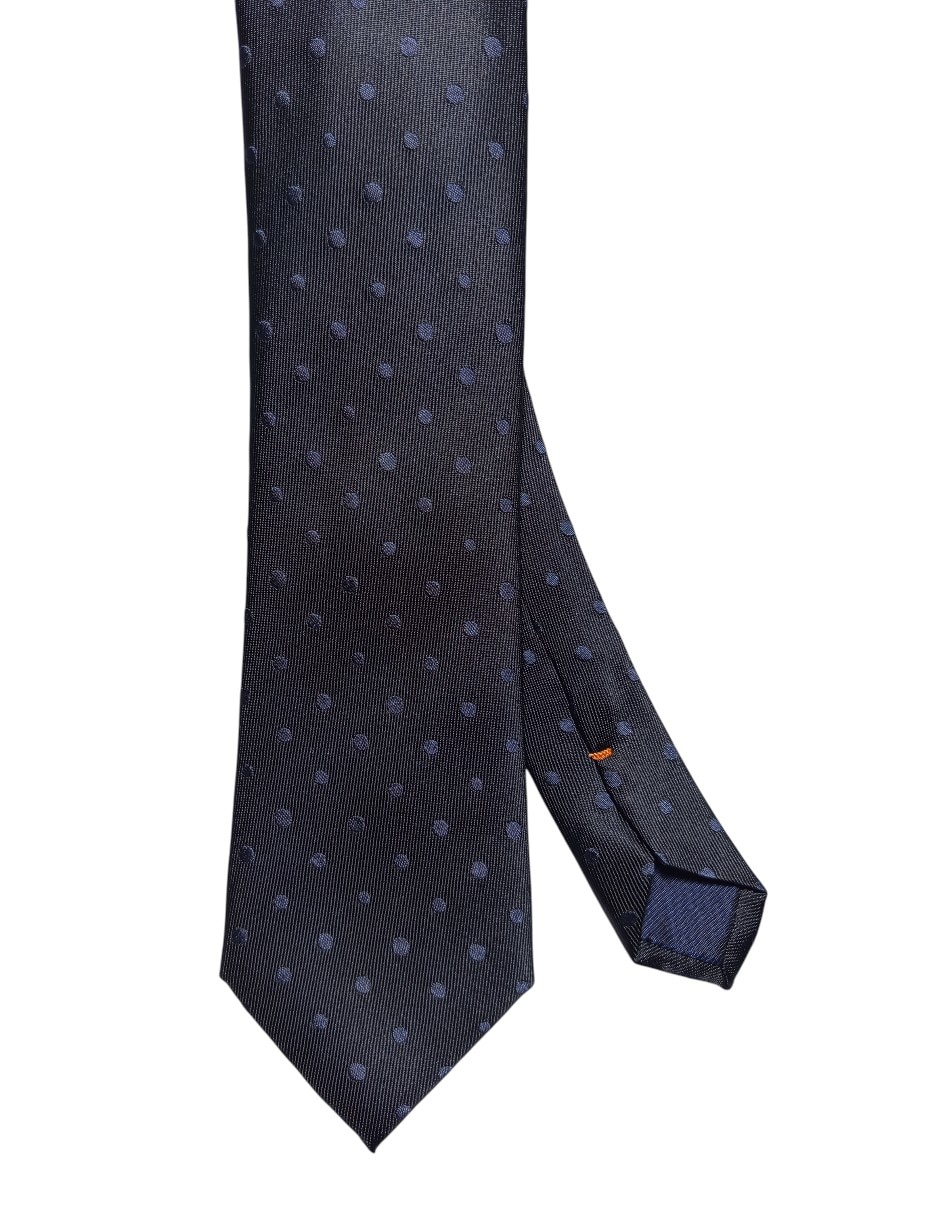 Corbata regular de seda estampado lunares para hombre Corbata regular de seda estampado lunares para hombre