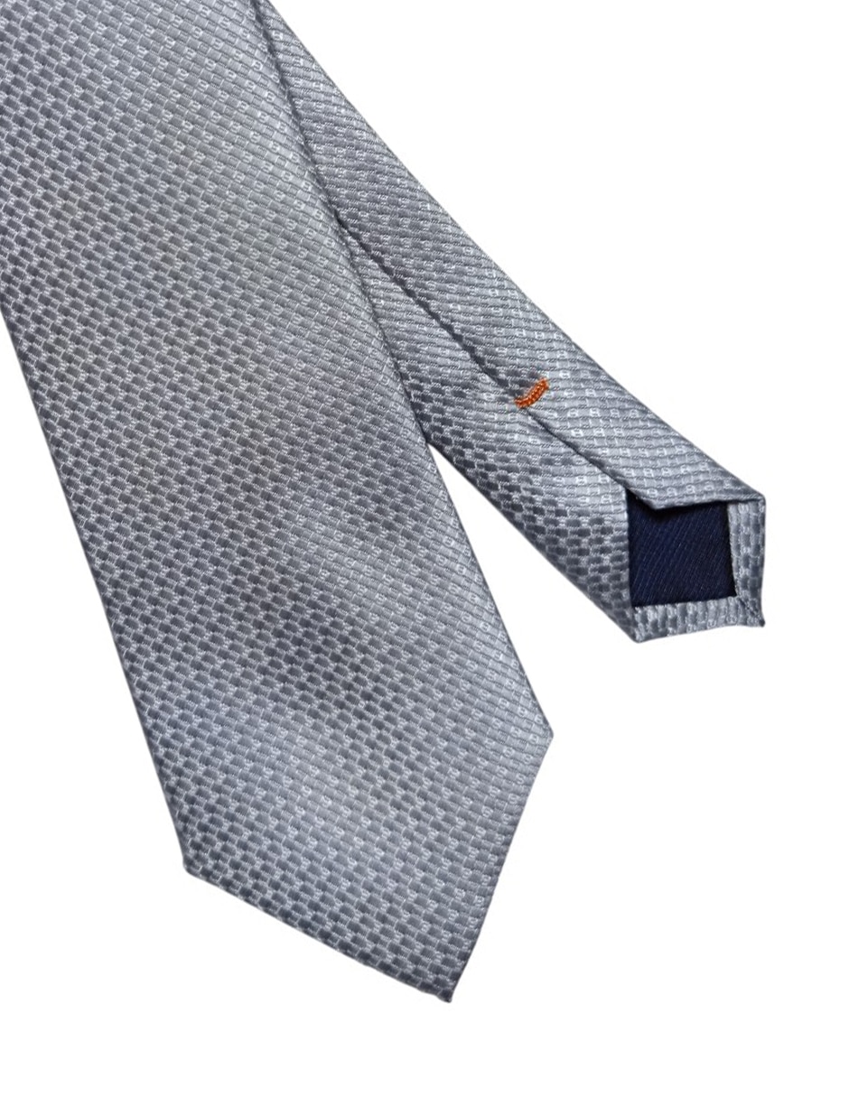 Corbata regular de seda estampado geométrico para hombre 2