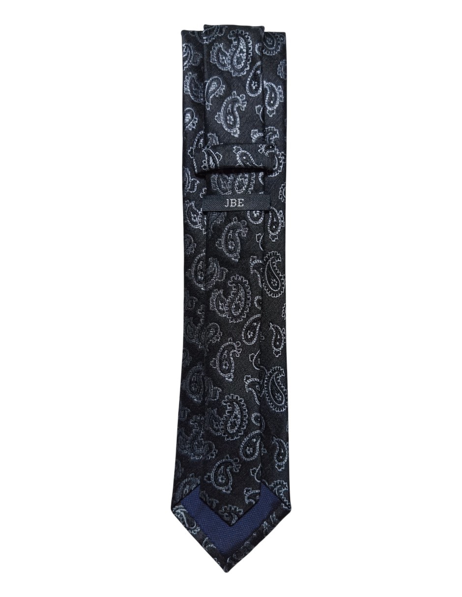 Corbata regular de seda estampado paisley para hombre 3
