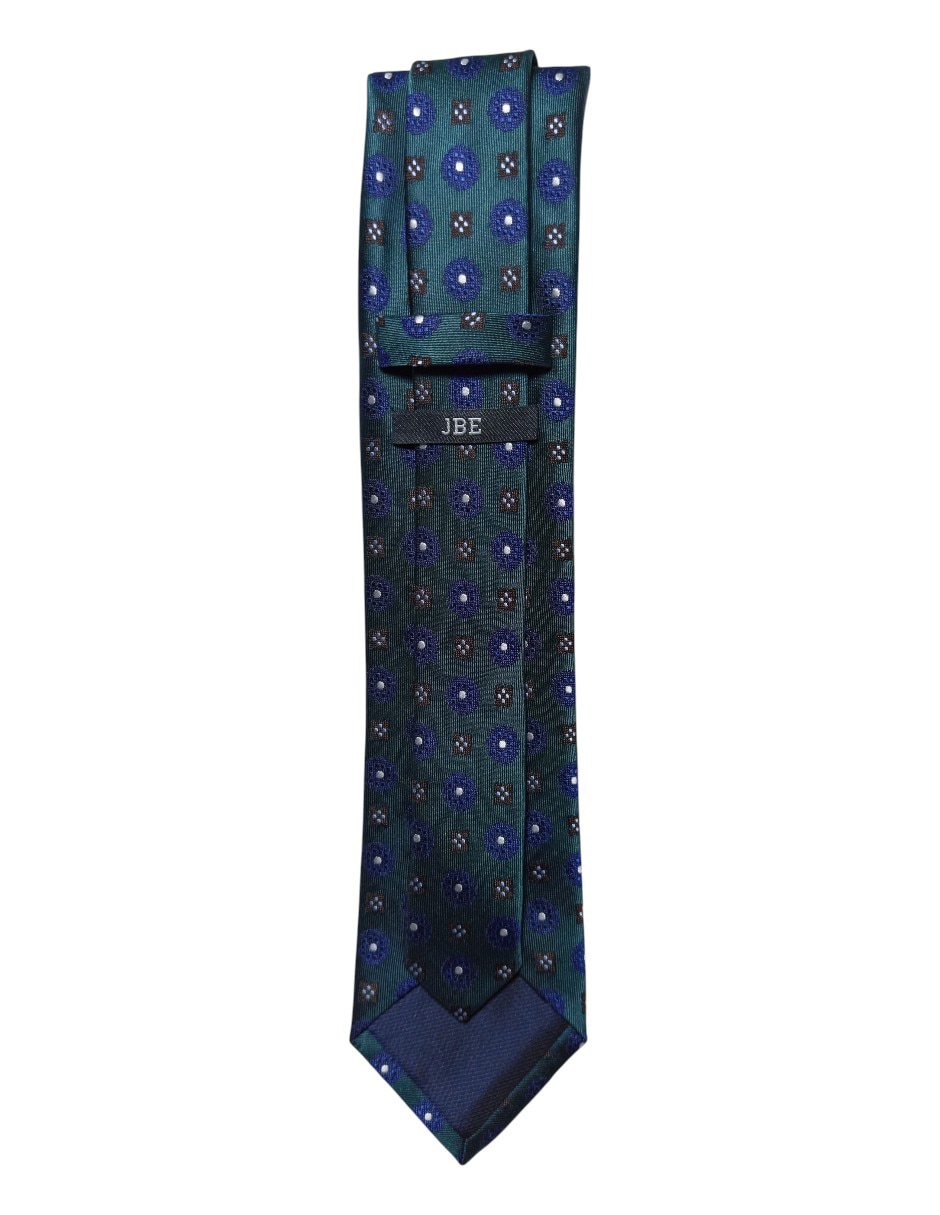 CORBATA JBE FLORAL REGU, VERDE OBSCURO