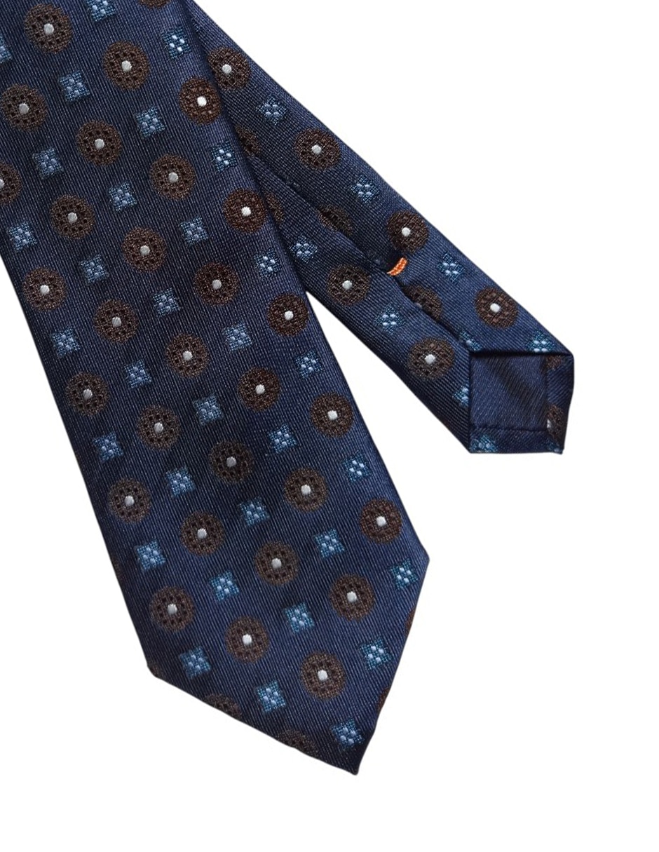 Corbata regular de seda estampado floral para hombre 2