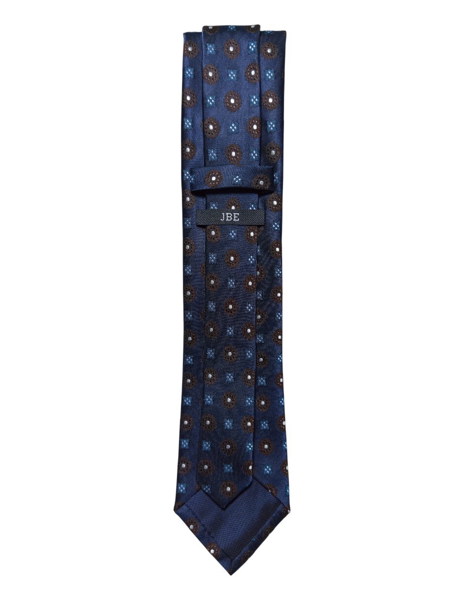 Corbata regular de seda estampado floral para hombre 3