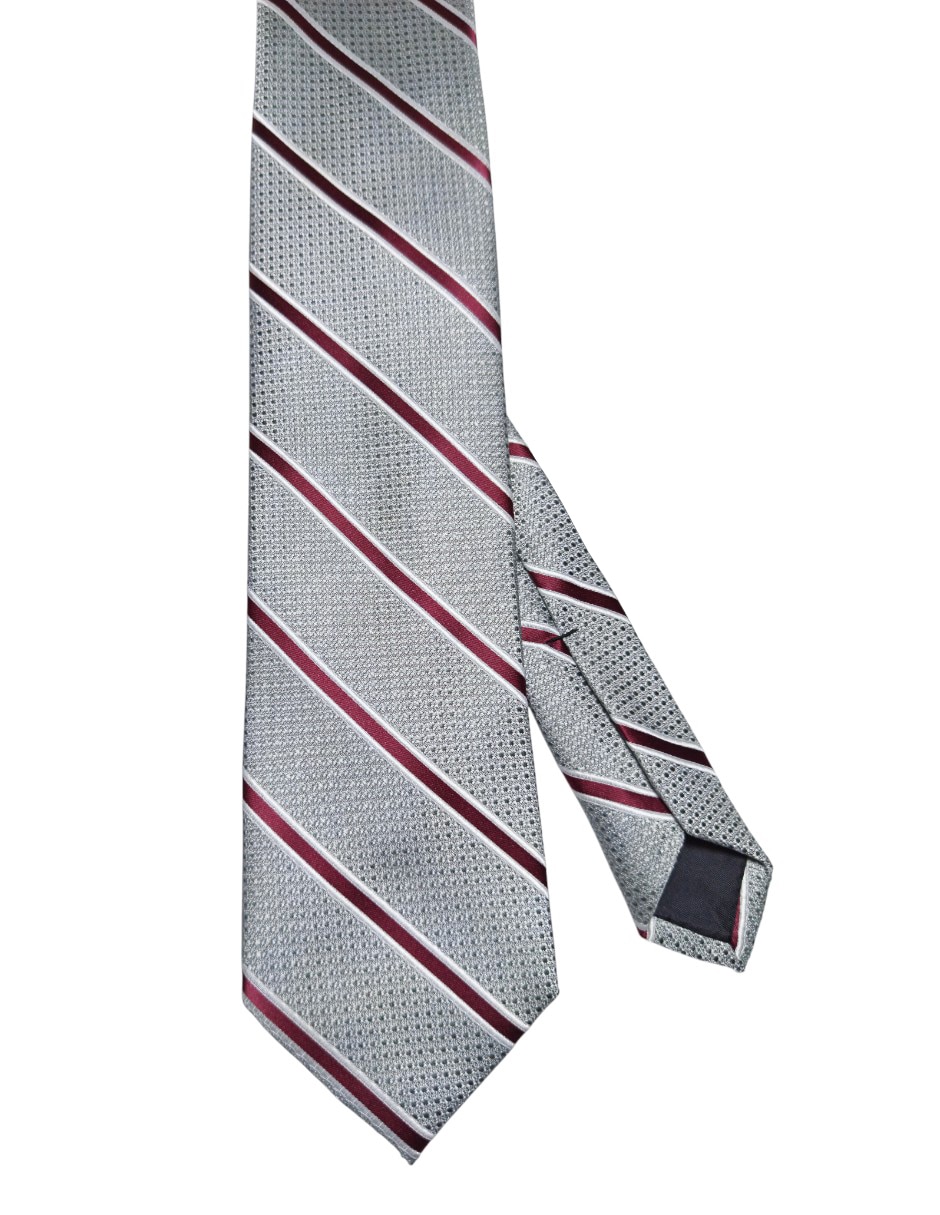 Corbata regular de seda estampado a rayas para hombre Corbata regular de seda estampado a rayas para hombre