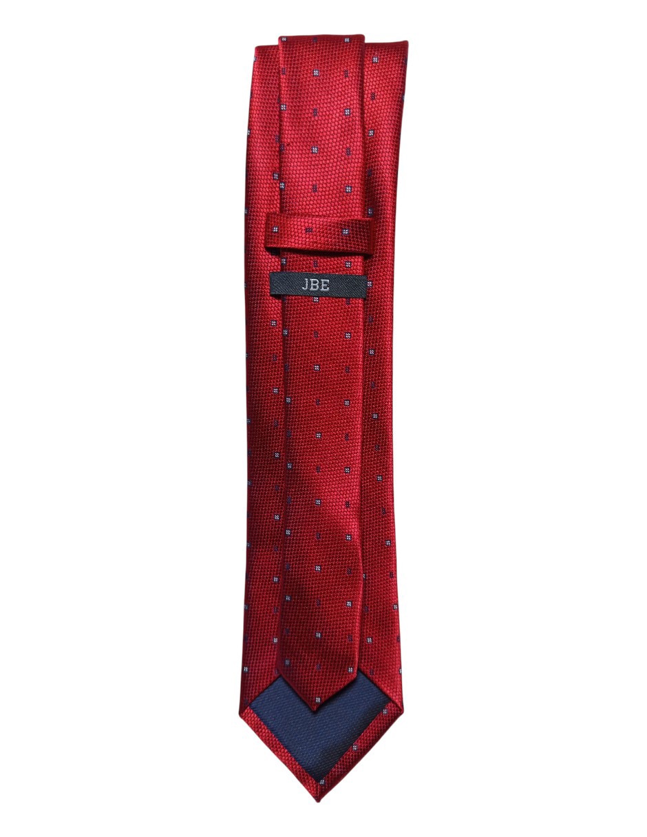 Corbata regular de seda estampado geométrico para hombre 3