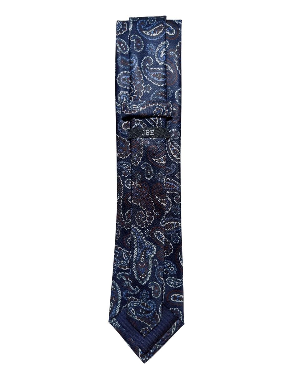 Corbata regular de seda estampado paisley para hombre 3
