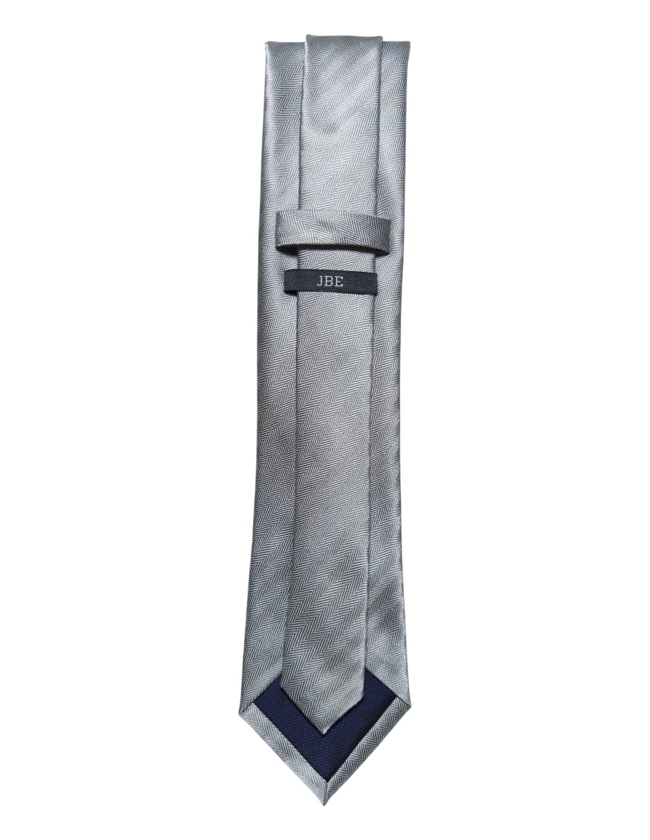 CORBATA JBE GRÁFICO REGULAR , PLATEADO