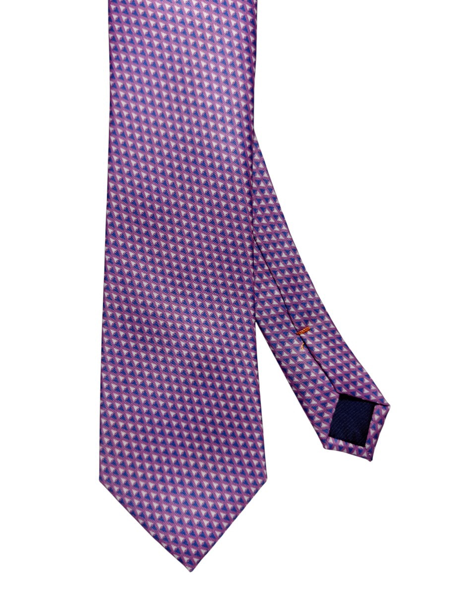 Corbata regular de seda estampada para hombre