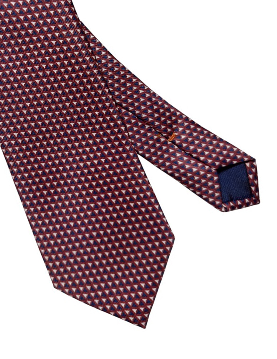 Corbata regular de seda estampada para hombre 2