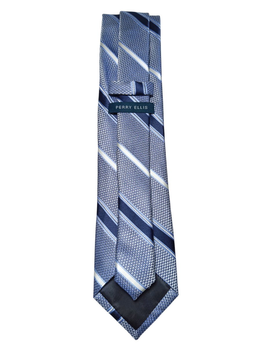 Corbata regular de seda estampado a rayas para hombre 3