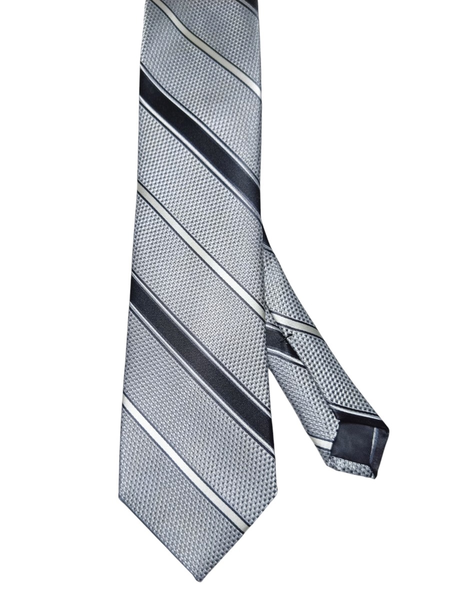 Corbata regular de seda estampado a rayas para hombre Corbata regular de seda estampado a rayas para hombre