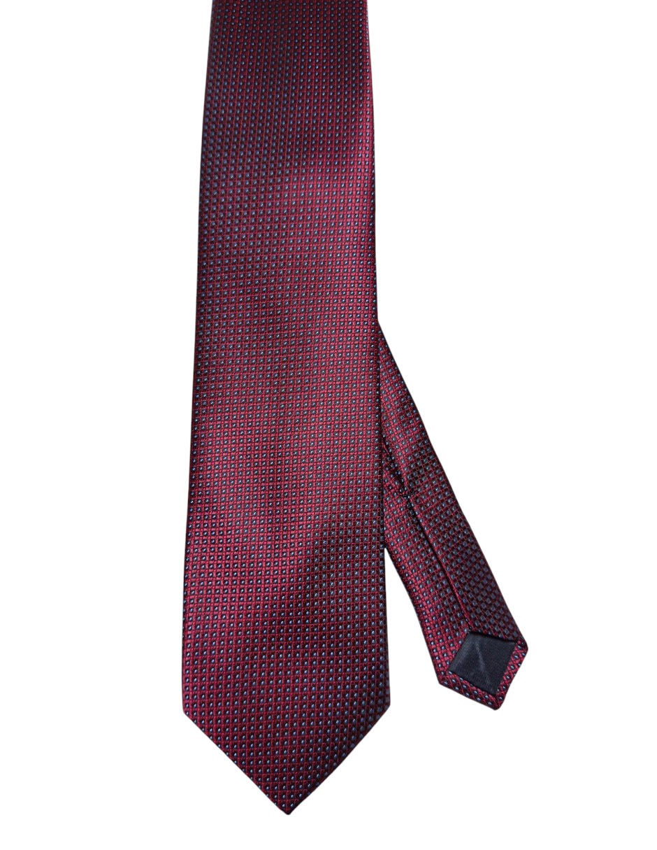 Corbata regular de seda estampado gráfico para hombre